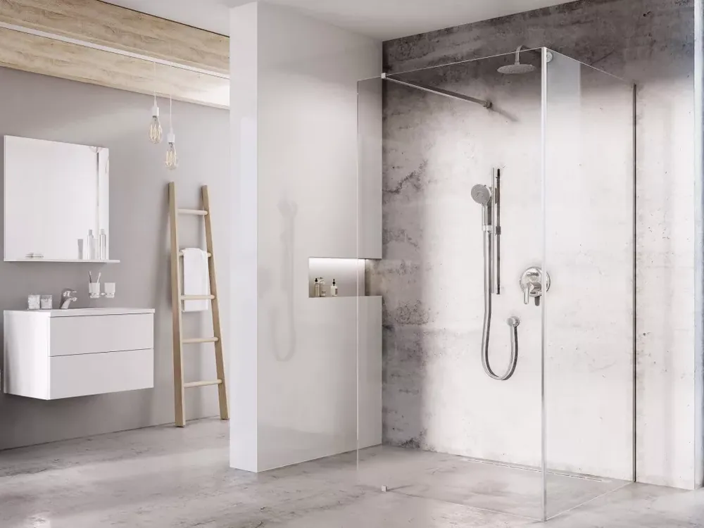 Walk-In Corner Szett 120x90, zuhanykabin krómhatású+transparent Bestseller