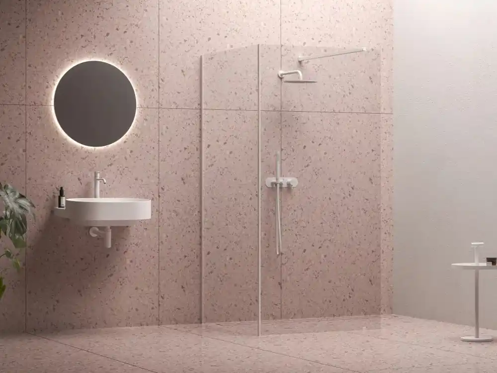 Korlátozott ajánlat Walk-In Corner Szett 110x80, zuhanykabin matt fehér+transparent