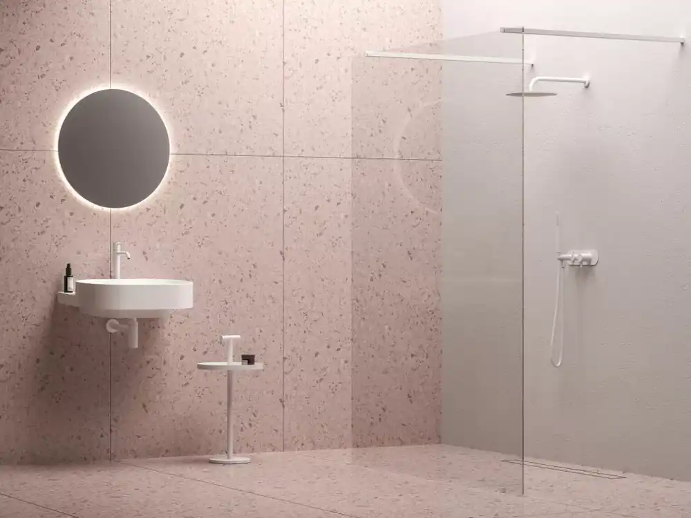 Walk-In Free Szett 130, zuhanykabin matt fehér+transparent Azonnal elérhető