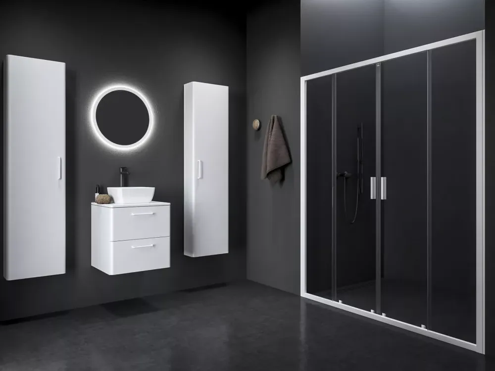 Outlet Blix II NBLDP4 170 zuhanyajtó matt fehér+transparent