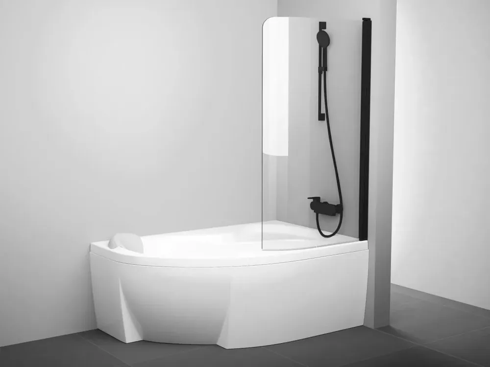 Exkluzív ajánlat Rosa CVSK1 160/170 jobb kádparaván fekete+transparent