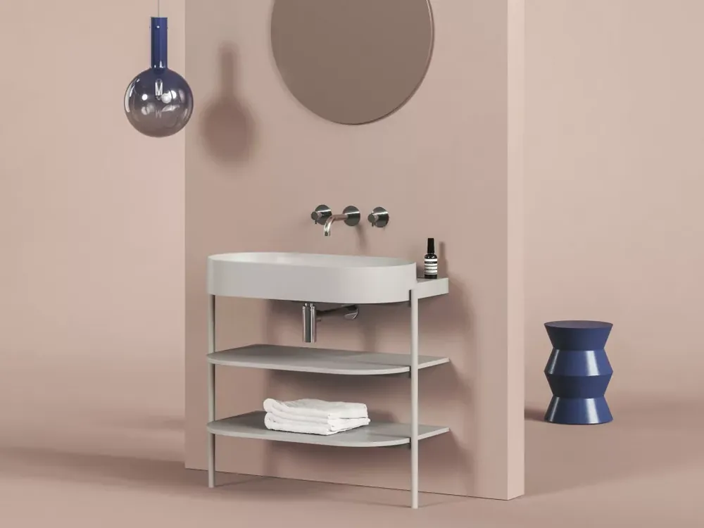 Biztonságos fizetés Yard 80 kerámiamosdó Smoke Grey, túlfolyó furat nélkül