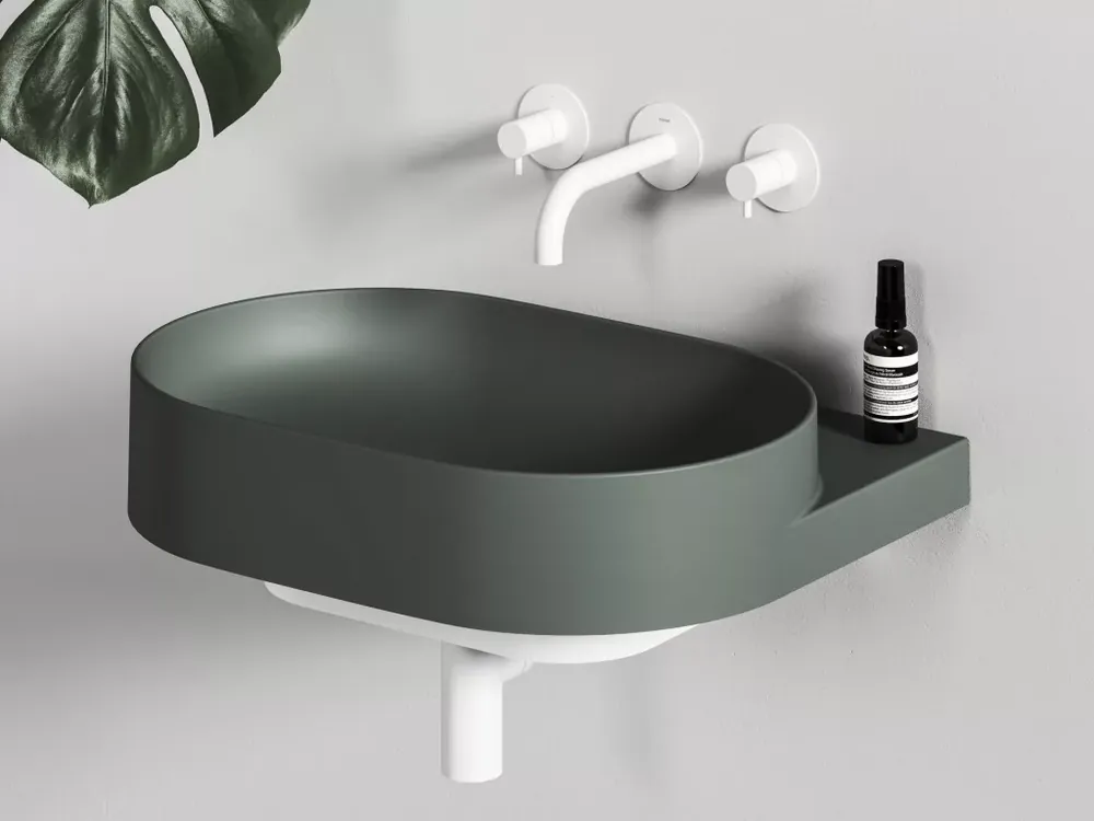 Yard 60 kerámiamosdó Grey Green, túlfolyó furat nélkül Exkluzív ajánlat