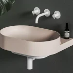 Yard 60 kerámiamosdó Alabaster Pink, túlfolyó furat nélkül Azonnali szállítás