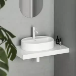 Nézd meg most Ceramic Slim Shelf O 55 kerámiamosdó matt fehér