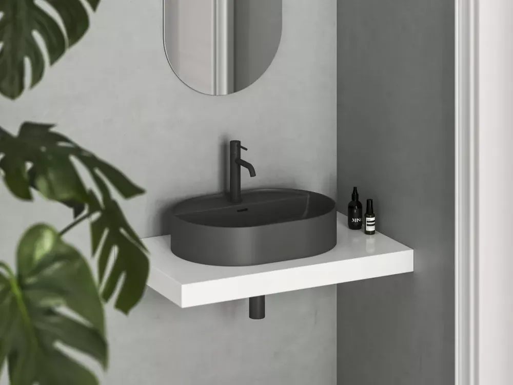Árcsökkenés Ceramic Slim Shelf O 55 kerámiamosdó antracit