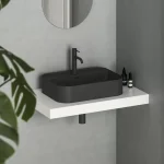 Gyors kiszállítás Ceramic Slim Shelf R 55 kerámiamosdó matt fekete