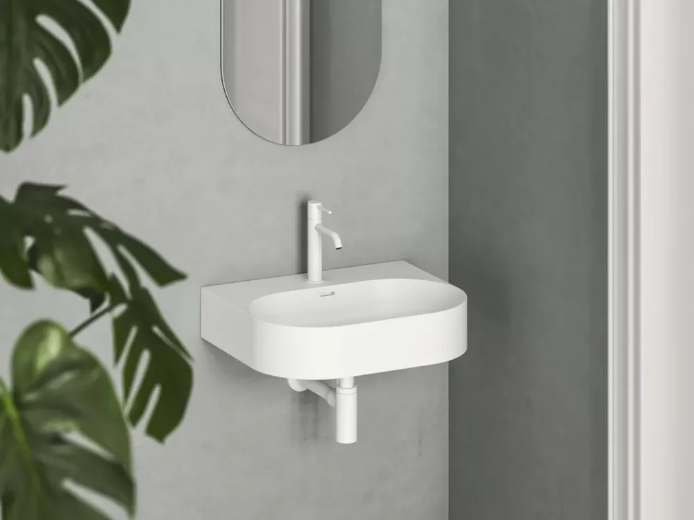 Korlátozott ajánlat Ceramic Slim Wall O 55 N kerámiamosdó matt fehér