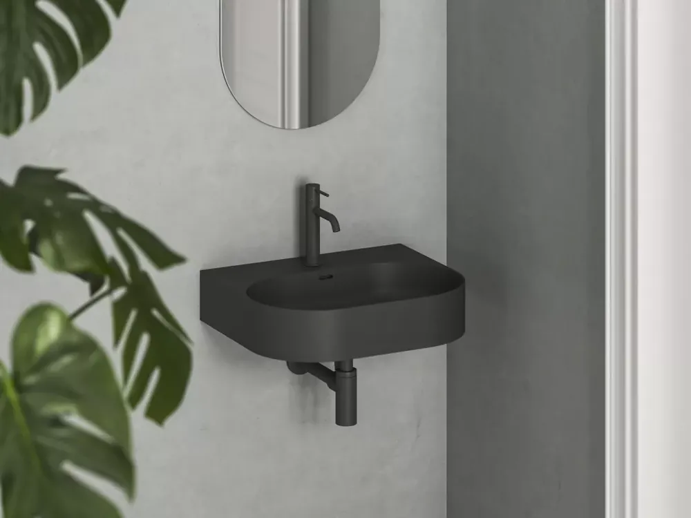 Ceramic Slim Wall O 55 N kerámiamosdó matt fekete Vásárlói kedvenc