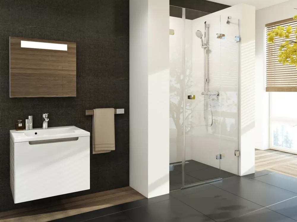 Brilliant BSD3 110 jobb zuhanyajtó króm+transparent+ B SET Legkelendőbb
