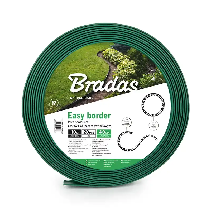 EASY BORDER gyepszegély-készlet 10m x 4cm, zöld Legnépszerűbb