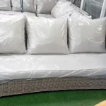Vásárlói kedvenc Kerti kanapé 3 személyes rattan, szürke (YH-C3626W/szür)