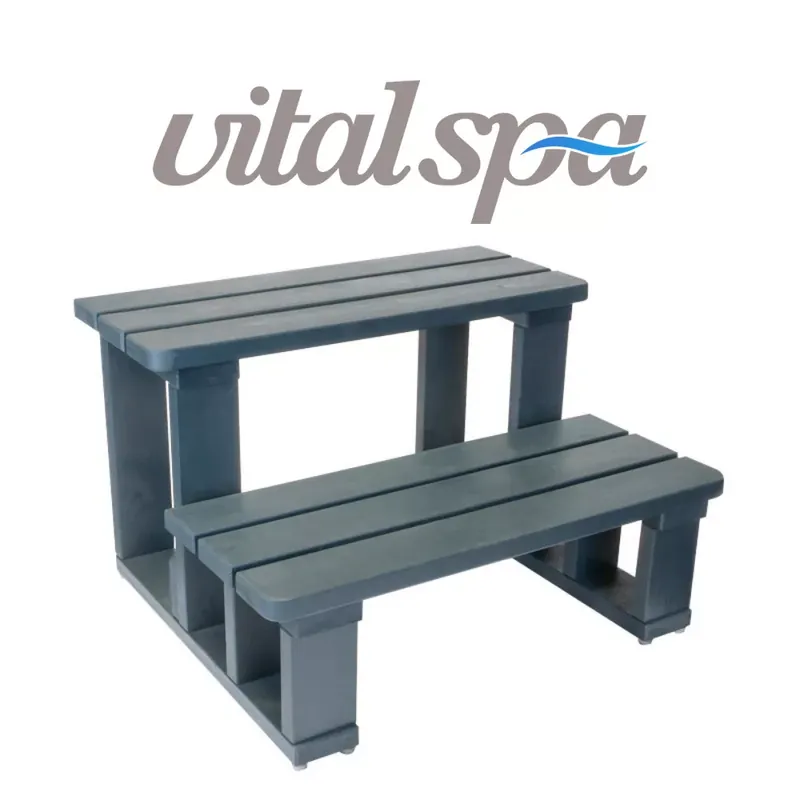 VitalSpa Thermowood lépcső medencékhez, antracit Árcsökkenés