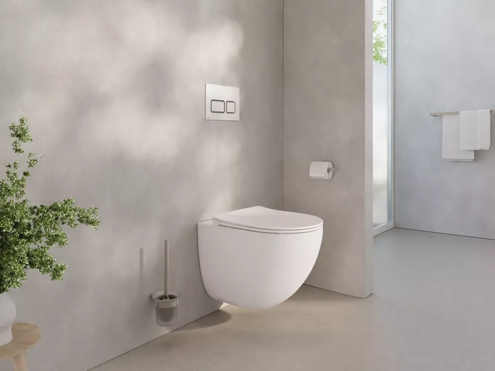 Árengedmény Chrome AquaSpin fali WC, ülökével, fehér