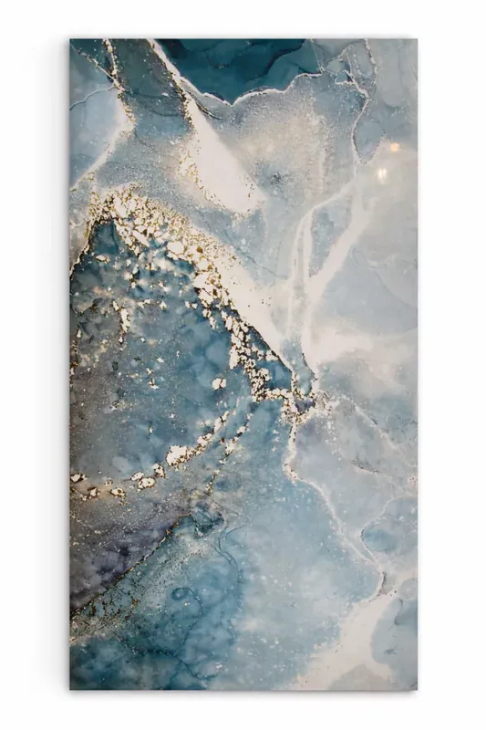 Exkluzív ajánlat Beltéri SPC falpanel 600x1200x4 mm- Kék-fehér mintával