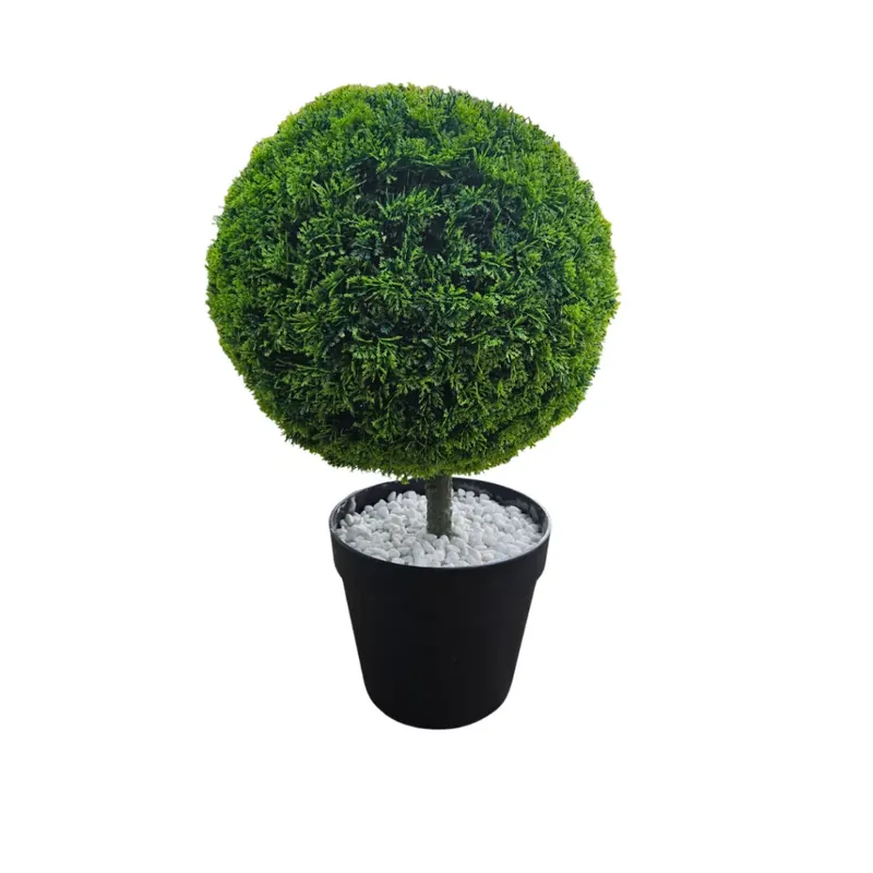 Legkelendőbb Műnövény gömb ciprus cserépben, 51 cm
