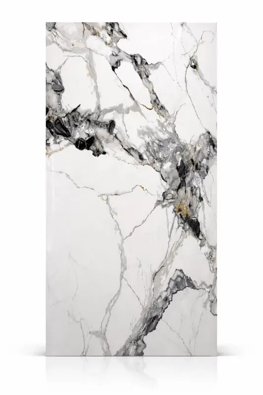 Korlátozott ajánlat Beltéri SPC falpanel 600x1200x4 mm - Fehér, különleges márvány mintás