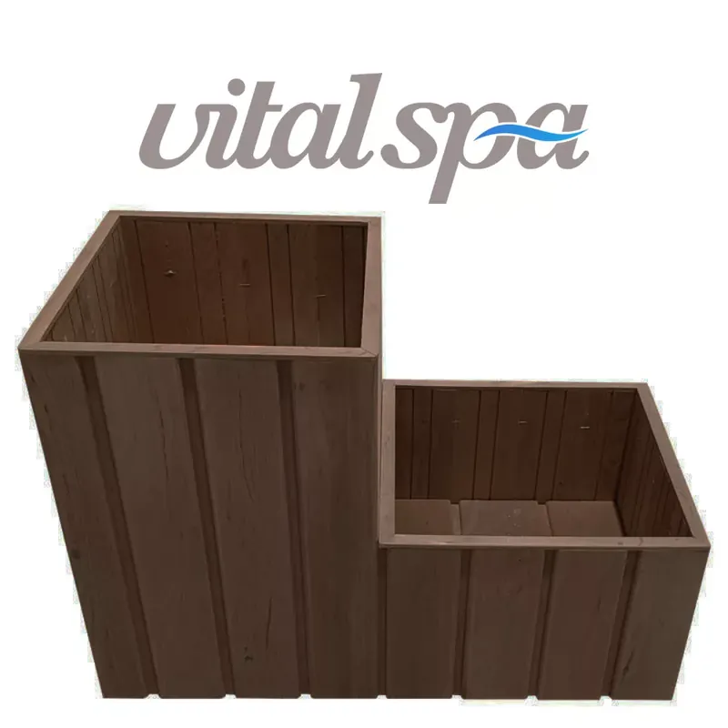Bestseller VitalSpa Thermowood virágláda lépcsős Dijoni dió