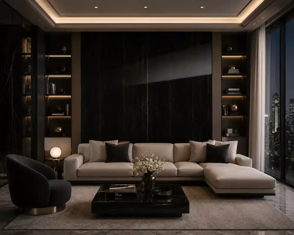 Beltéri SPC falpanel 2800x1200x4 mm-Black Gold Gloss Legnépszerűbb