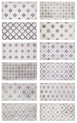 Árengedmény Vita Nebbia Decor Mix 10x20 - patchwork mintás dekorcsempe