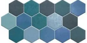 Realonda Hex Aquamarine 26,5x51 hexagon mintás járólap Árengedmény
