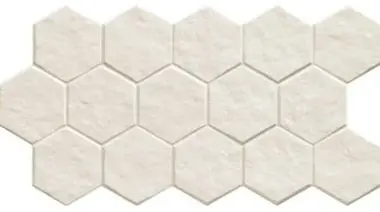 Végkiárusítás Muse Hex White 26,5x51 hexagon mintás járólap