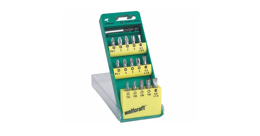 Ajánlat WOLFCRAFT 2400000 BEHAJTÓHEGY KÉSZLET 16 részes /3EH,4PH,4PZ,4TX,+SZÁR/