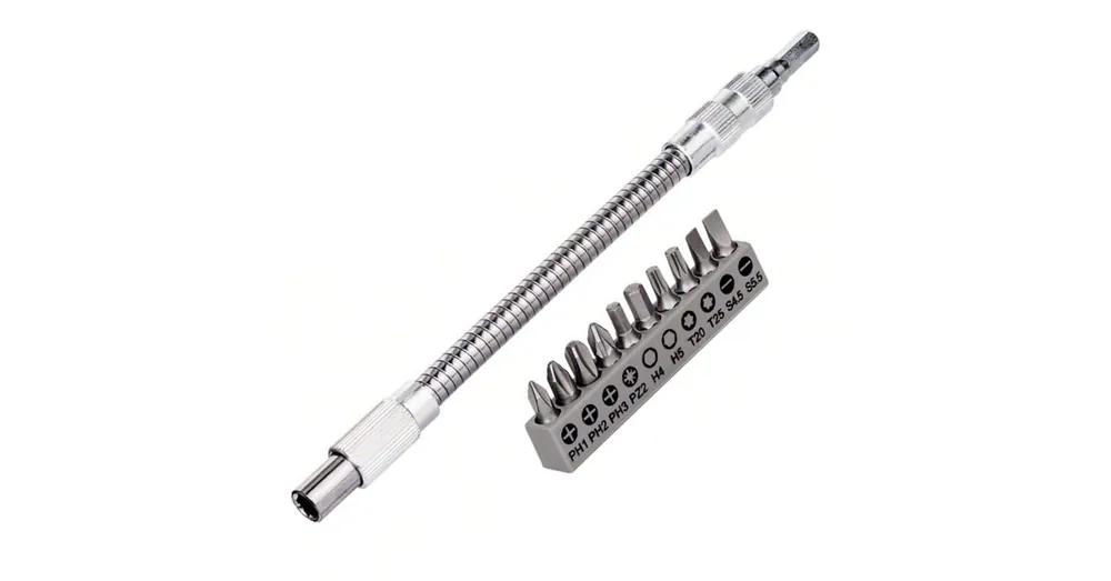 Csak ma BOSCH 2608522376 BEHAJTÓHEGY KÉSZLET 11részes /EH,PZ,HX,TX/+200mm FLEX.TOLDÓ