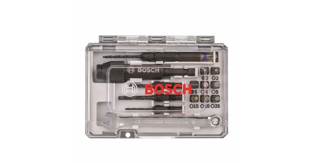 Akció BOSCH 2607002786 UTOLSÓ DB BEHAJTÓHEGY KÉSZLET 20részes /EH,PH,PZ,TX,HX,+FÚRÓK/