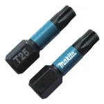 Szezonális akció MAKITA B-63688 BEHAJTÓHEGY T25 1/4c C6,3 25mm IMPACT BLACK 2DB/CS