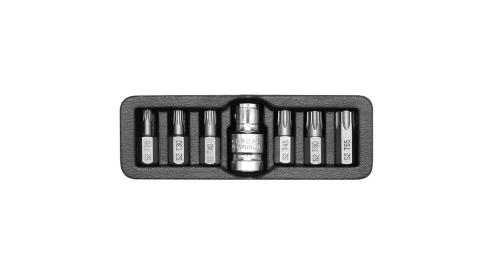 YATO 0416 BEHAJTÓHEGY KÉSZLET BIZTONSÁGI TORX TX25-TX55/7részes Gyors szállítás