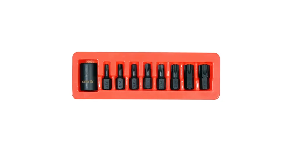 Ajánlat YATO 10664 BEHAJTÓHEGY KÉSZLET 1/2c TORX T30-T70 / 9 RÉSZES