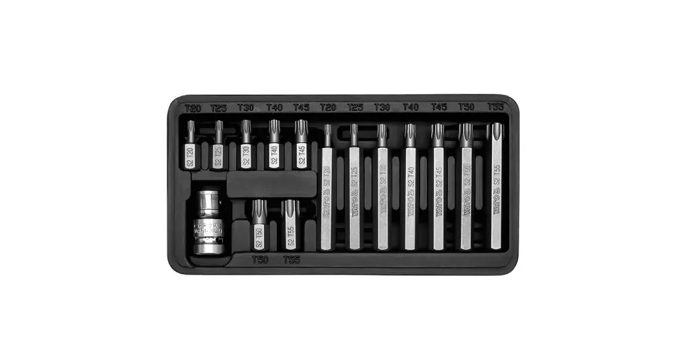 YATO 0411 BEHAJTÓHEGY KÉSZLET TORX TX20-TX55/15részes Kiárusítás