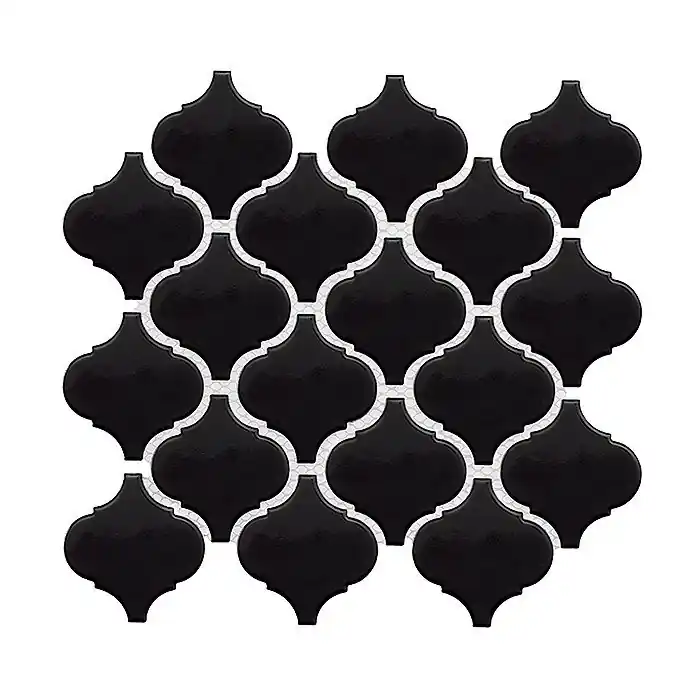 Arabesco Black Mini 27,6x25 mozaikcsempe Szuper akció