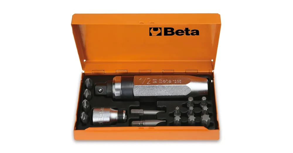 ÜTVECSAVARHÚZÓ KÉSZLET 14DB-OS BETÉTTARTÓVAL BETA 12950108 Legkelendőbb