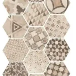 Alacsony ár Hexatile Cement Garden Sand 17,5x20 hatszögletű járólap dekor
