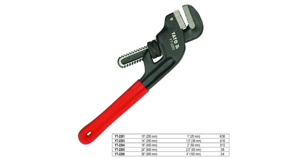 YATO 2204 CSŐFOGÓ RIDGID TÍPUS 18col 450mm AMERIKAI ALAK ÁLLÍTHATÓ Kiárusítás