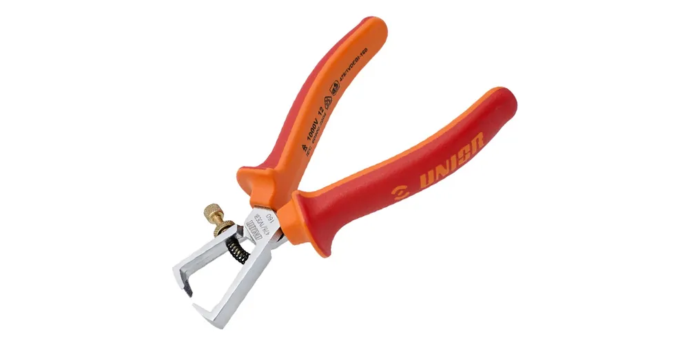 Akció UNIOR 610433 VDE CSUPASZOLÓ FOGÓ 160mm 478/1VDEBI PIROS-NARANCS