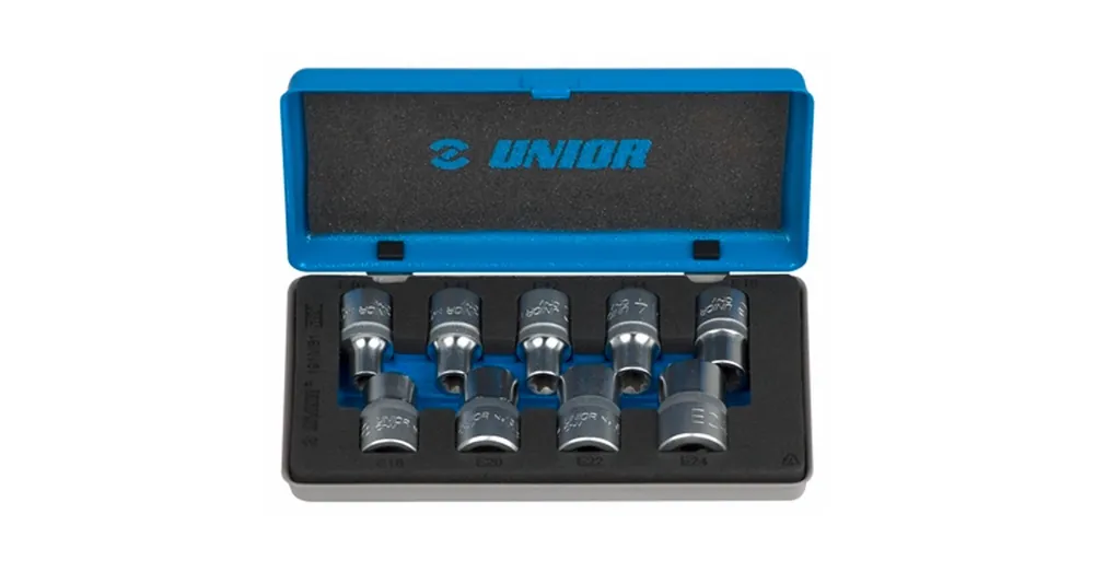 Népszerű UNIOR 607314 DUGÓKULCS KÉSZLET 1/2col TORX 191MB1 /E10-E24/09DB.