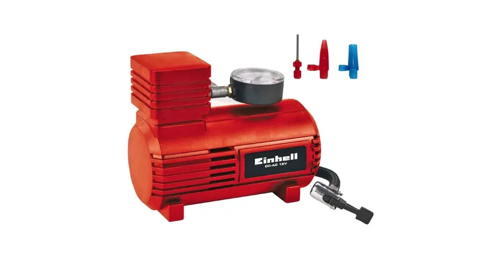 KOMPRESSZOR AUTÓS 12V 18BAR CC-AC 12V MANOMÉTER +3 ADAPTER EINHELL 2072112 Azonnali szállítás