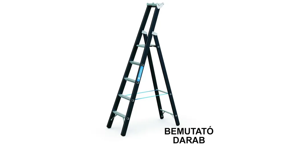 ZARGES 41147B TÁMASZTÓ LÉTRA EGYR. 5 FOK MEGA. ERŐSÍT.2,15m BEMUTATÓ DB Alacsony ár