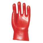 Árcsökkenés VÉDŐKESZTYŰ PVC PIROS 10 MÁRTOTT 27cm COVERGUARD 3520