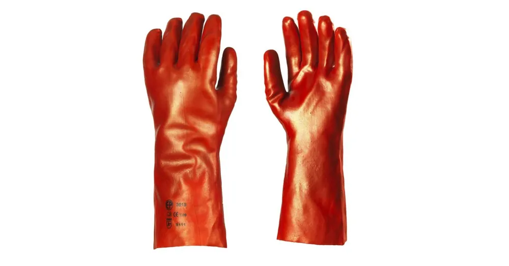 VÉDŐKESZTYŰ PVC MÁRTOTT 10 PIROS 36cm COVERGUARD 3620 Azonnal elérhető