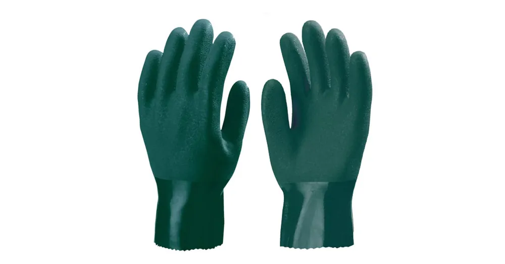 Bestseller VÉDŐKESZTYŰ MÁRTOTT POLIMER 10 ZÖLD VEGYSZERÁLLÓ 27cm COVERGUARD 3720