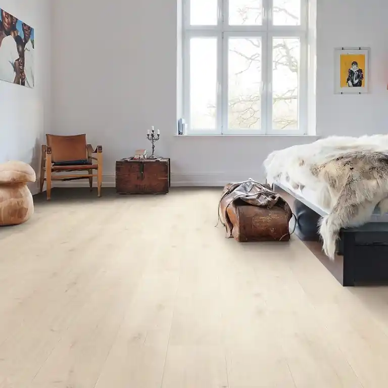 Akció Oak Savona White Laminált padló Silent Pro hangszigeteléssel 193 x 1282