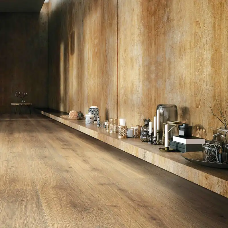 Népszerű Oak Emilia Honey AQUA laminált padló Silent CT hangszigeteléssel 243 x 2200