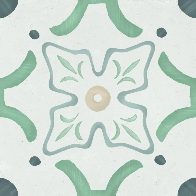 Vedd meg online Peronda Harmony Sirocco Green Flower R10 22,3x22,3 járólap