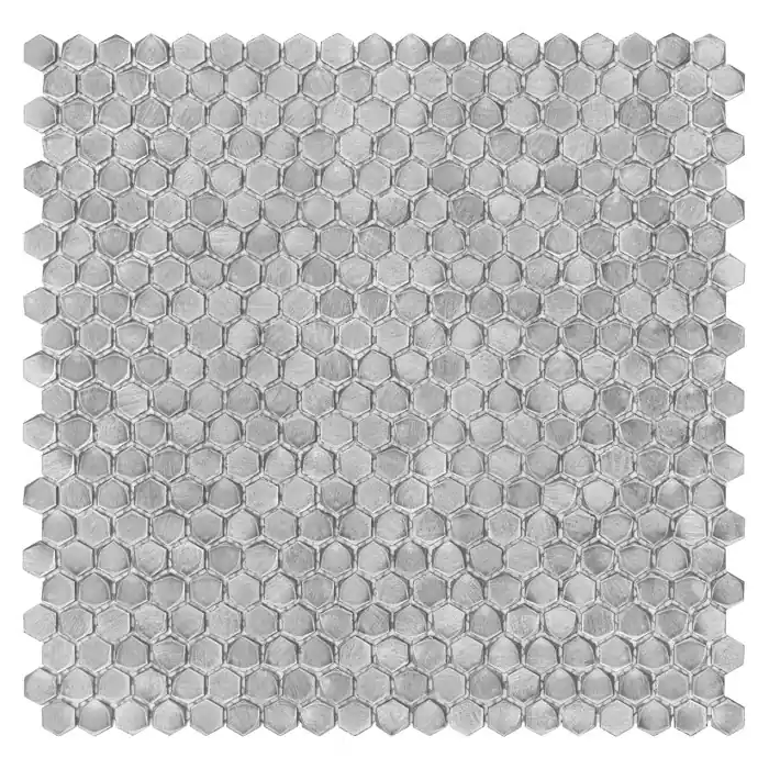Azonnal elérhető DUNIN ALLUMI SILVER HEXAGON 14 mozaik csempe