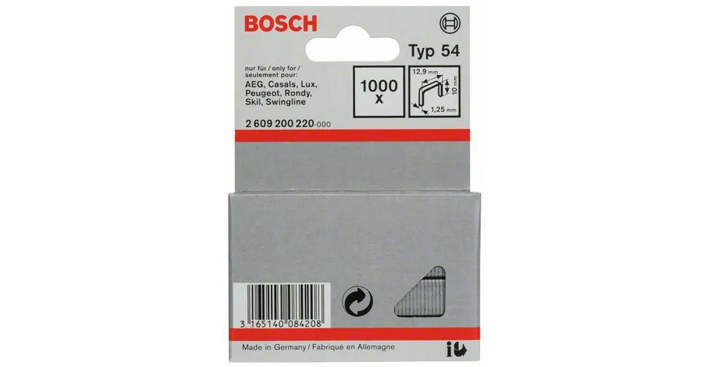 Expressz kézbesítés BOSCH 2609200220 TŰZŐKAPOCS 12,9*10mm 1000DB/CSOM.