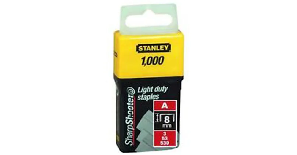 STANLEY 1-TRA205T TŰZŐKAPOCS A 8*11,3mm TYPE53/A/M53 1000DB/CSOMAG HG. Legnépszerűbb
